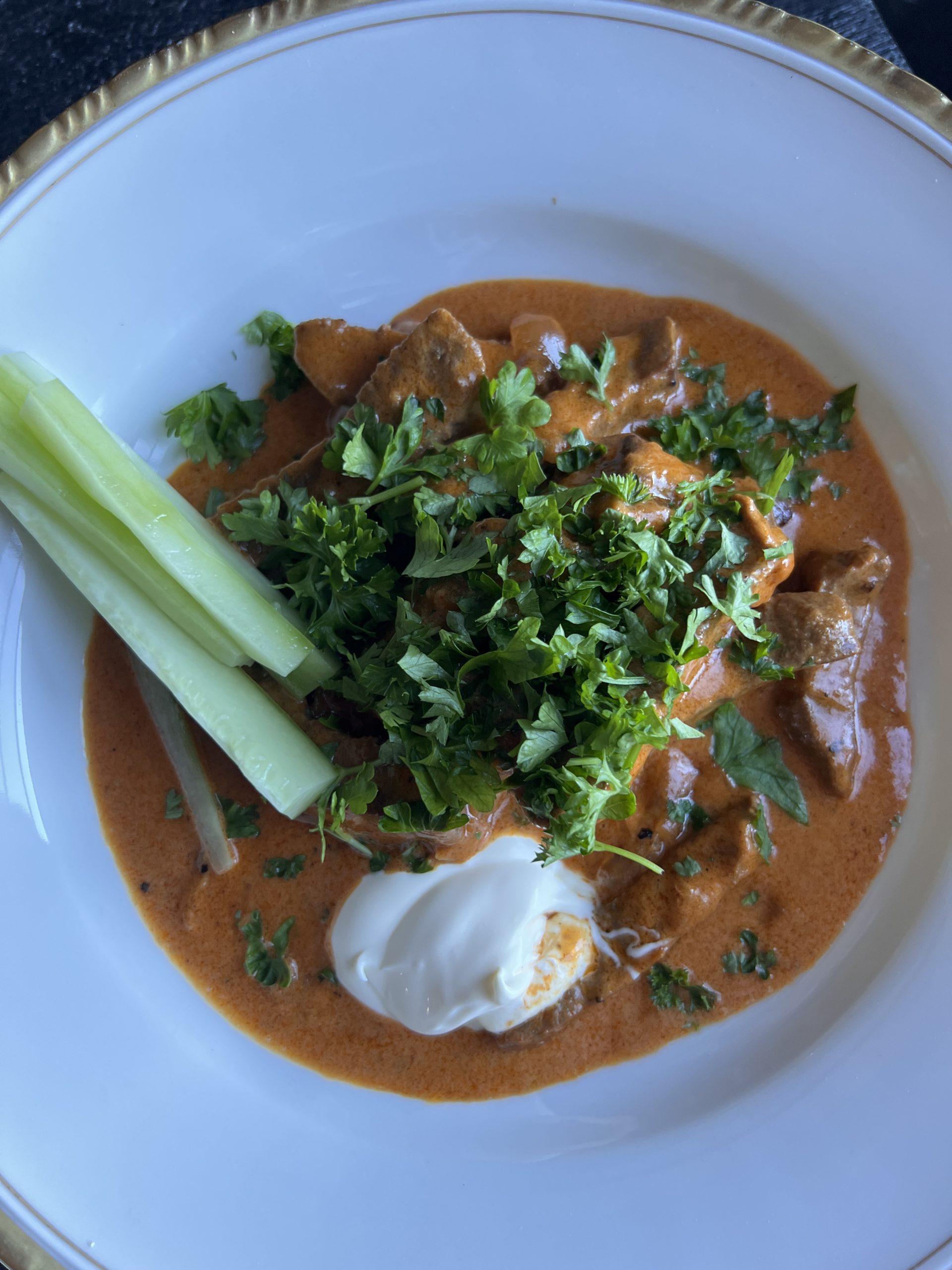 bild på Krämig Stroganoff med saltgurka